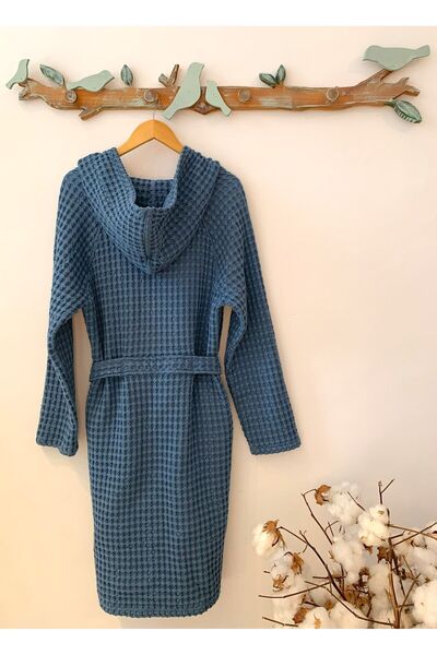 Mujo Home Collection Ύφασμα με σχέδιο βάφλα - 100% οργανικό βαμβάκι Μπουρνούζι και κιμονό