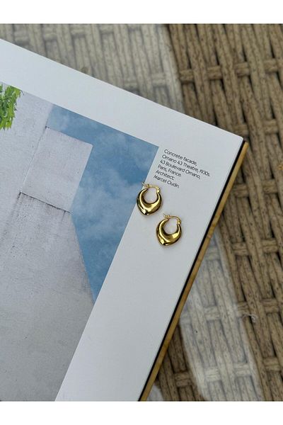 Rossetto Atelier Gold Colored Mini Basket Earrings