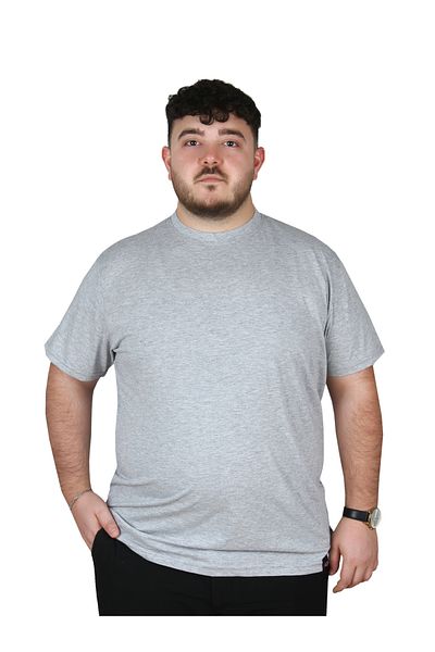 ekis collection Plus Size Crew Neck Gray T-Shirt