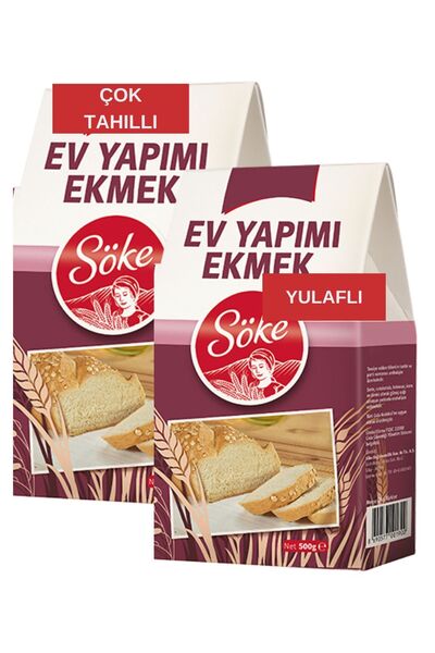 Söke Ev Yapımı Yulaflı Çok Tahıllı Ekmek Un Karışımı 2 x 500 g 2 li Set
