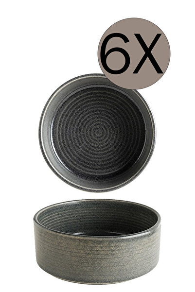 Bonna Porselen Hornfels Ripple Kase 13 cm 415 cc 6'lı Takım HORRPL13JO