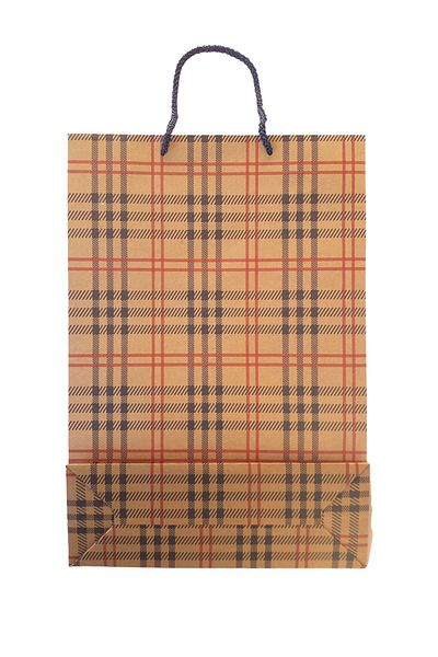 Balkan Kraft Drawstring Paper Shopping Bag 2 Pieces - 36x25x9 cm Gift, New Year, Birthday Cardboard Bag