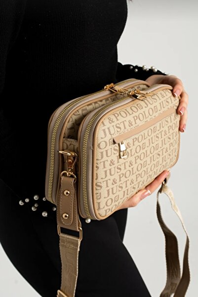 Just Polo Sand Color Shoulder and Wallet Combination Women - 2053