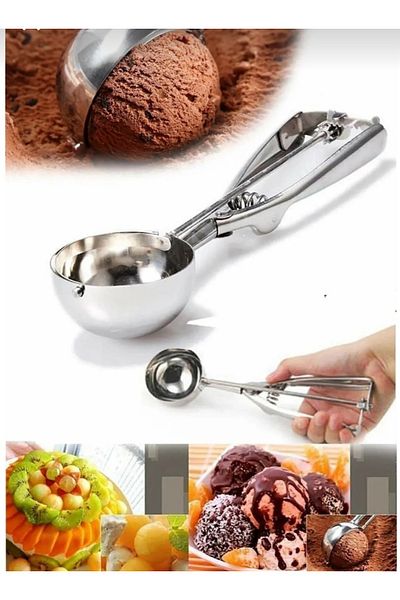 stilsenin34 Stainless Steel Ice Cream Scoop Halva Spoon
