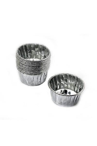 TT Tahtakale Toptancıları Silver Small Size Cupcake Mold - 38*30 Souffle-Muffin Cake (50 Pieces)