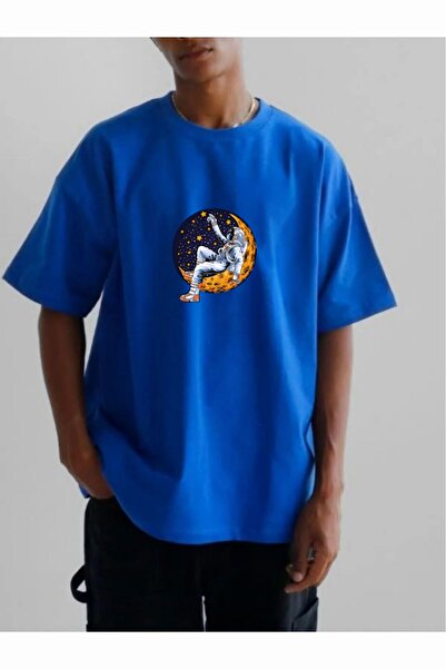 oneagılyazı تي شيرت كبير الحجم بنمط رائد فضاء للجنسين