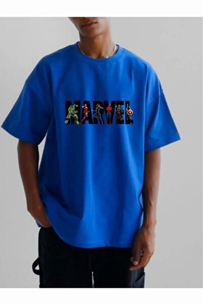 oneagılyazı Μπλουζάκι Marvel Printed Unisex Oversize