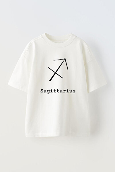 THEWERT Біла оверсайз бавовняна футболка - унісекс, з принтом Yay Burcu