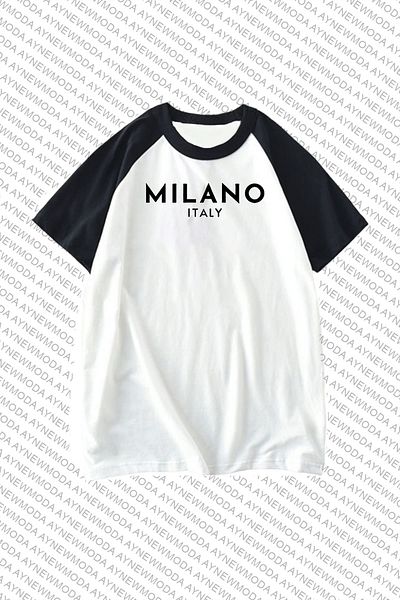 aynewmoda Tricou oversize cu imprimeu Milano