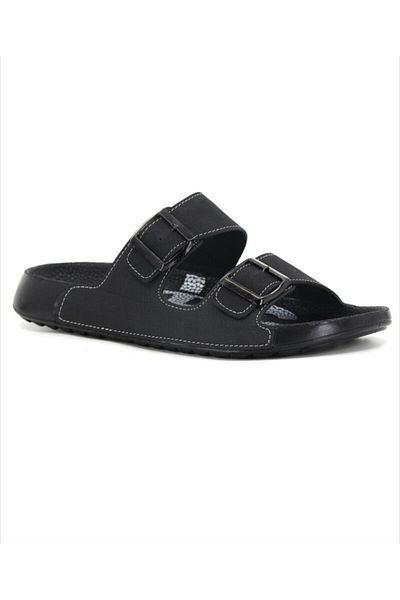 Home Men's Slippers Black Color Indoor and Outdoor