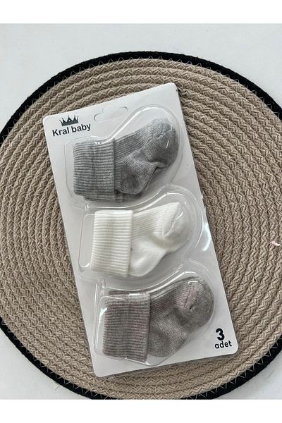 Kral Baby 3-pack curved socks