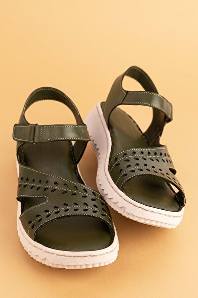 Gondol Hakiki Deri Anatomik Yumuşak Taban Sandalet Irm.36