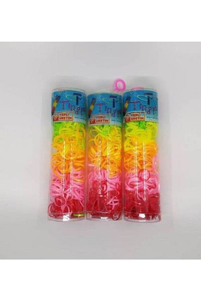 HTG Cataramă subțire colorată din cauciuc, pachet de 3 Tn135