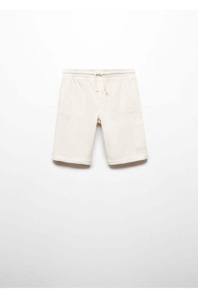 MANGO Kids Pantaloni scurți albaștri pentru copii