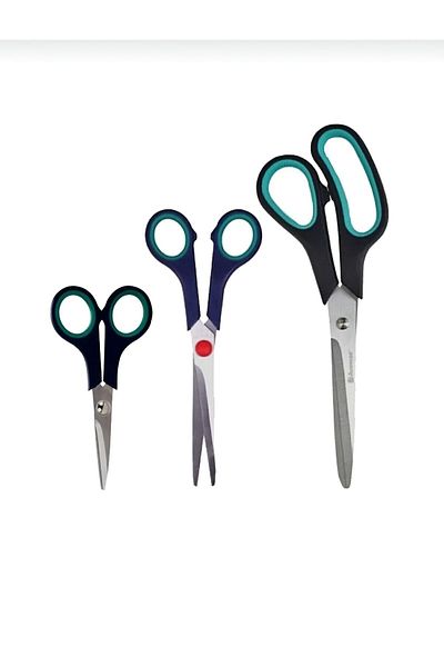 efmues 3-Piece Scissors Set - Large, Medium and Small Household Scissors