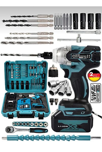 Germany Steel 128VF Professional Somun Bijon Sökme Şarjlı Darbeli Matkap Vida...