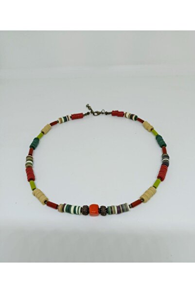 mama india alaçatı قلادة قصيرة بوهيمية أصلية بتصميم عرقي فيمو رقم: 17