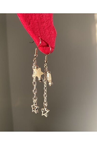 Pinky Lady Fairycore incili yıldız küpe