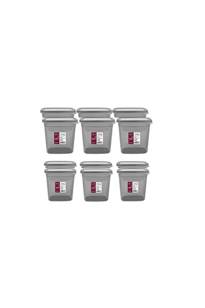 Decobella 6 Adet 1.85 Lt. + 6 Adet 1.1 Lt. Dikdörtgen Saklama Kabı