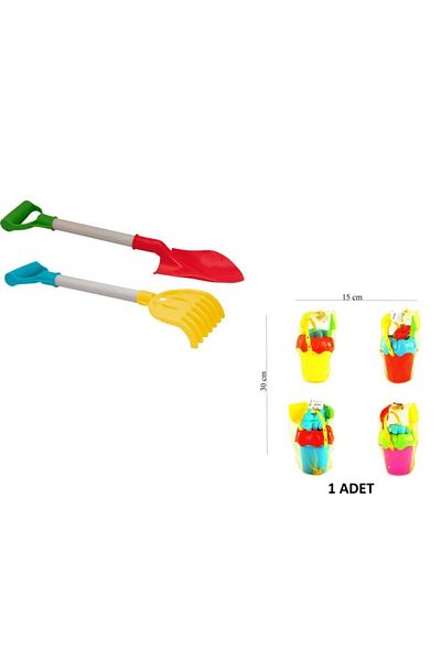 CAN OYUNCAK Rake Shovel And Small Bucket Set