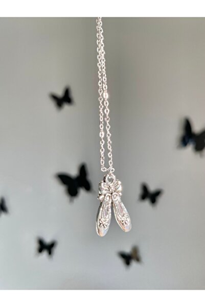 Pinky Lady Gümüş kaplama balletcore kolye