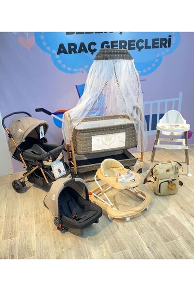 TURHAN BEBE Yeni Doğan King Bebek Çeyiz Seti Bebek Araba Puset Beşik Yürüteç ...