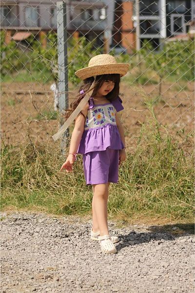 JELİBOOM Premium Daisy Embroidered Fabric - Girl's Shorts Dress