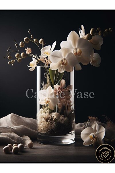 Paşabahçe Γυάλινο Βάζο Κυλινδρικό 10 εκ. Πλάτος 15 εκ. Ύψος Χοντρή Βάση Χειρο...