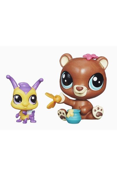 Littlest Pet Shop Puppy Happy Honeyman,Brianna Buzzer Minis Pet Shop Original Minis Lps