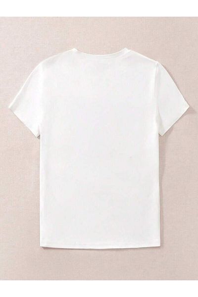 AMMA Πορτοκαλί εμπριμέ Unisex Trend κοντομάνικο βαμβακερό μπλουζάκι