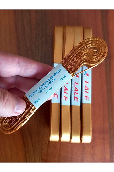 yörük tuhafiye Yellow Satin Ribbon - 5cm, 1cm, 5cm Satin Ribbon (50 Meters)