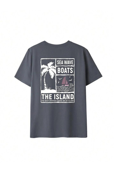 NoVibe Μπλουζάκι με κοντό μανίκι 100% βαμβάκι με στάμπα με παλάμη