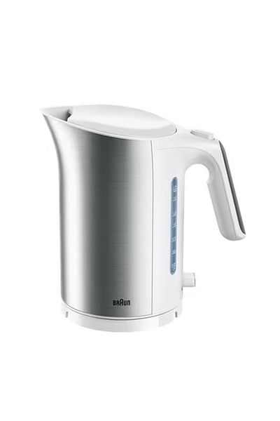 Braun water Kettle Stainless Steel, 3000W, 1.7L, Rapid boiling system, 4 way protection - WK 5110