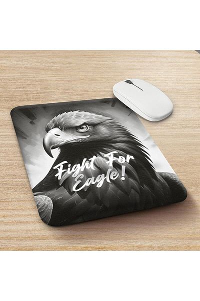 OFFSIDESIGN Μαύρο Λευκό Black Eagle Μαύρο Λευκό Αετό Σχέδιο Τυπωμένο Ορθοπεδικό Mouse Pad