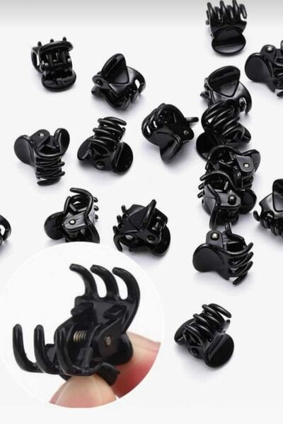 Diloshtrend Design 24 lü Mini Tırmık Toka seti Siyah