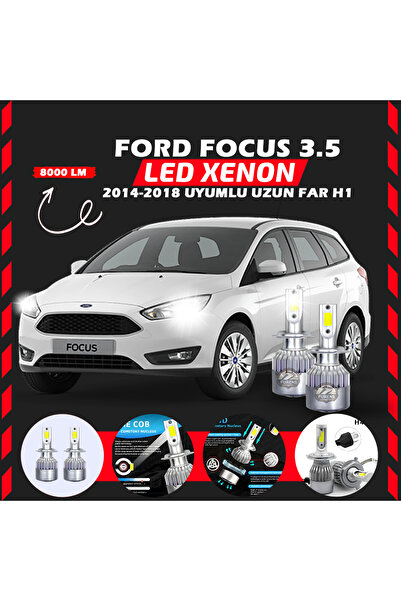 Furens Ford Focus 3.5 2014-2018 Uzun Far Uyumlu Şimşek Etkili Led Xenon Perfo...