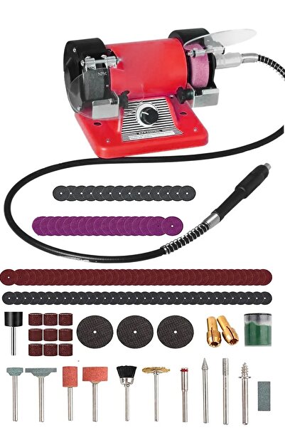 MOONSHOP Pro Seri Mini Çok Fonksiyonlu  Zımpara Bileme Taş Motoru (105 Parça ...