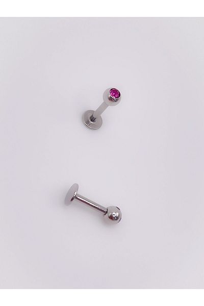 Trinos Surgical Steel Piercing Zircon 3mm Single Stone Cartilage Helix Tragus Piercing (1 PC)