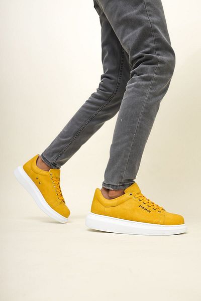Joy Man J257 Estrella - Pantofi sport pentru bărbați cu talpă ortopedică, galben CBT
