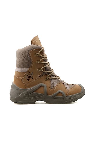Scooter Beige Nubuck Leather Men's Outdoor Boots - P1490NBJ-3 Brown