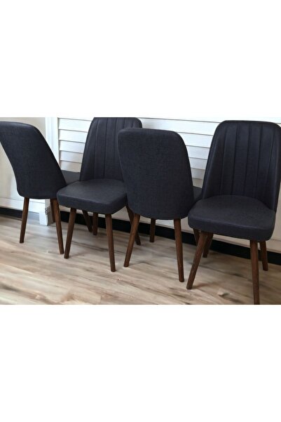 baresmu KARBA 4 Adet Ahşap Pinoteks Ayaklı Üst Kalite Mutfak Sandalyesi, Yemek Sandalyesi, Salon Sandalyesi