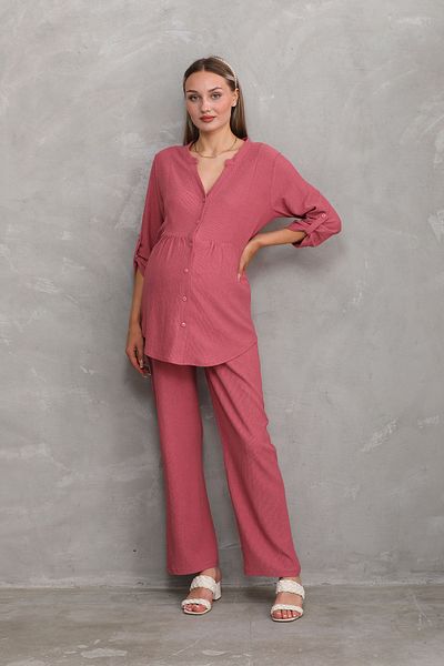 Miss Dünya Lissa V-Neck Maternity and Maternity Set - Front Buttoned