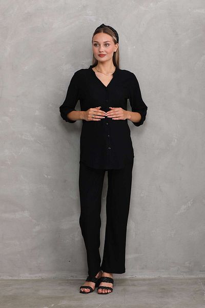 Miss Dünya Lissa V-Neck Maternity and Maternity Set - Front Buttoned