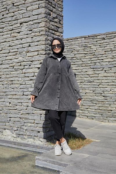 ENZİM JEANS Oversize Women's Denim Jacket