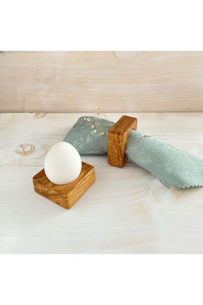 Kıdıman Ahşap 6’lı Ahşap Peçete Yüzüğü