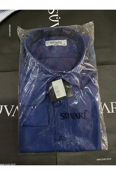 SÜVARİ Μακρυμάνικο Slim Fit Απλό Πουκάμισο - Χωρίς τσέπη