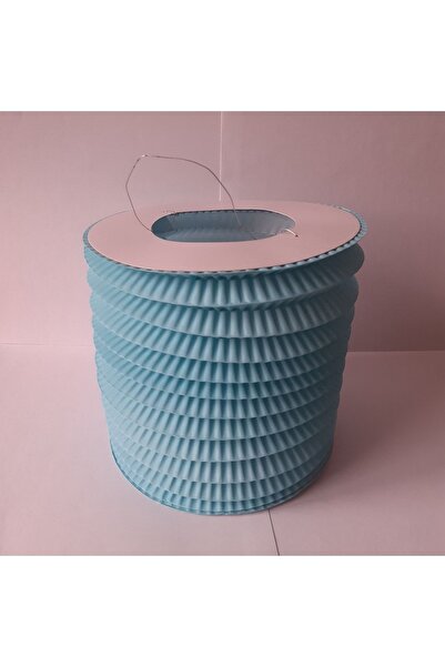15cm Blue Flat Lantern Set, 5 Pieces, Bright and Stylish Lighting Decor