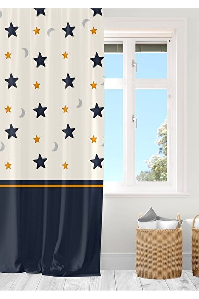 Ardizayn Star - Velvet Fabric Digital Printed Double Wing Children's Background Curtain