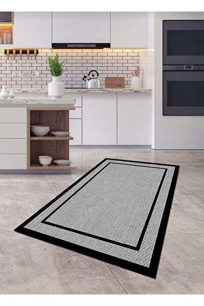 Ardizayn Modern Desenli Dekoratif, Kaymaz Tabanlı, Antialerjik Mutfak Halısı-...
