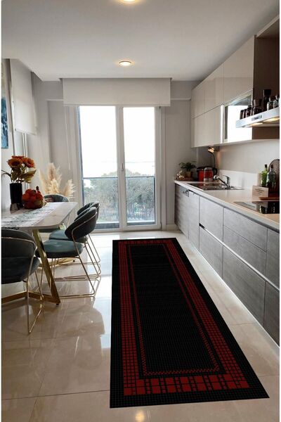 Ardizayn Mosaic - Dijital Baskılı, (80X300 CM) Kaymaz Tabanlı, Yıkanabilir Mu...